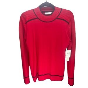 Retrology Jester Red Cuddle Luxe Sweater with black accents
